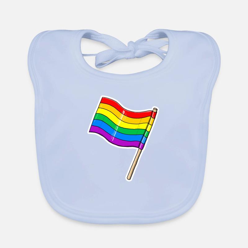 Rainbow flag Organic Baby Bibs