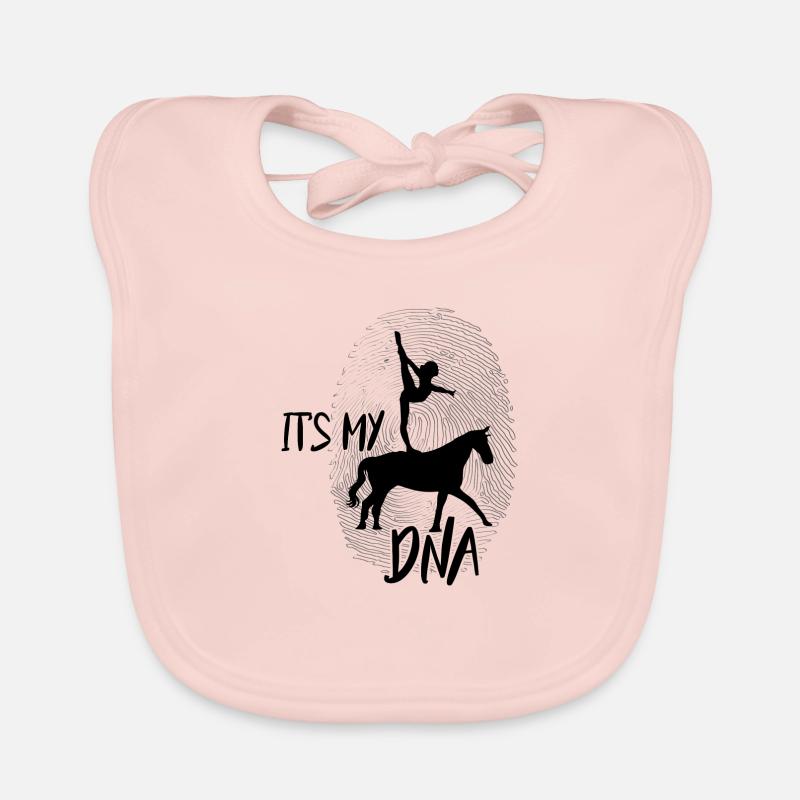 Cheval sauteur - Bavoir bio Bébé - rose