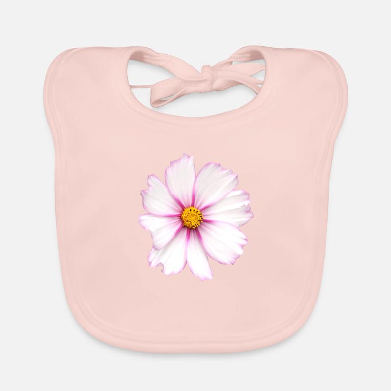 Fleur blanche Bavoir bio Bébé