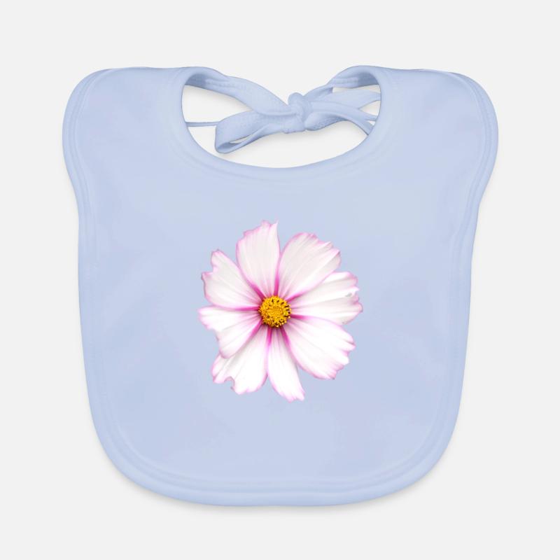 Fleur blanche Bavoir bio Bébé
