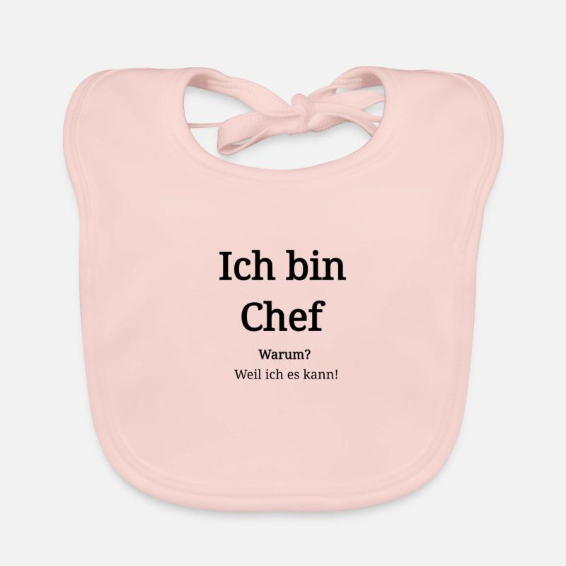 Ich bin Chef weil ich es kann schöne Geschenk Baby Bio-Lätzchen