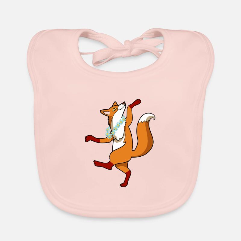 Cool dancing fox Organic Baby Bibs
