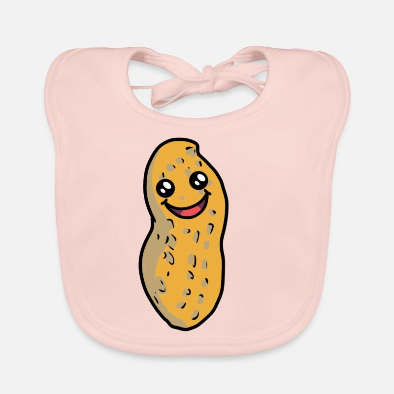 peanut nut friendly sympathetic nice emotion Organic Baby Bibs