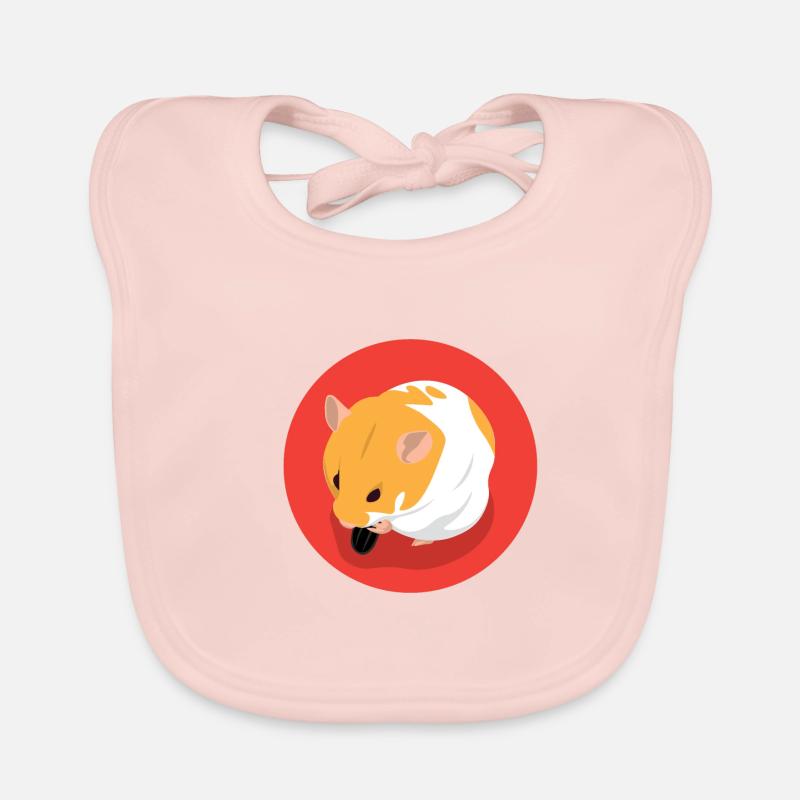 Mignon, brun, hamster, manger Bavoir bio Bébé