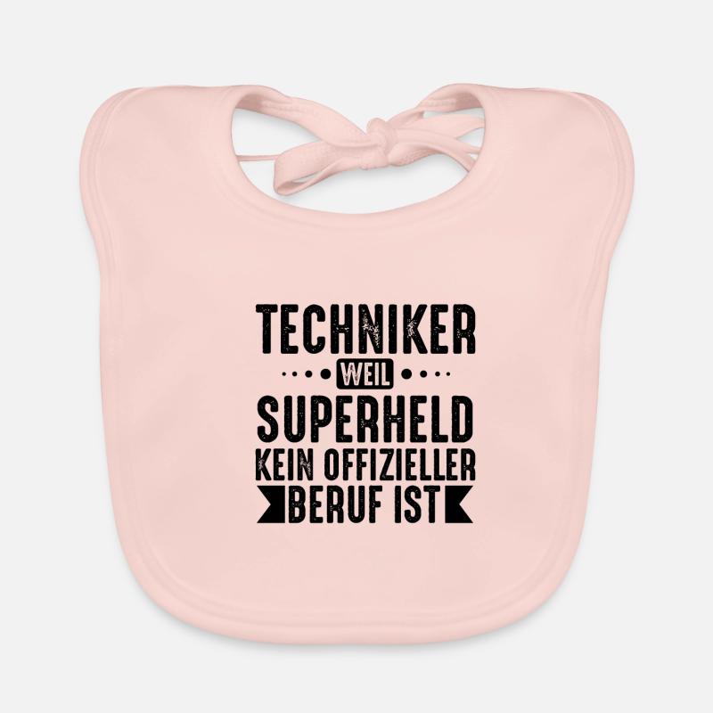 Techniker Shirt · Superheld · Beruf Geschenk Baby Bio-Lätzchen