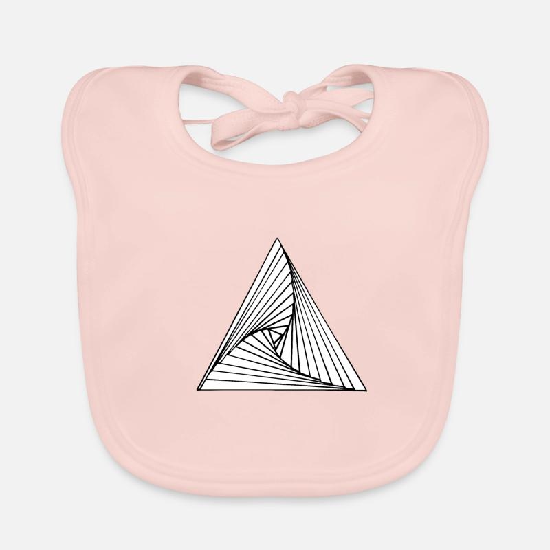 Geometr sends techno - Organic Baby Bibs - rose