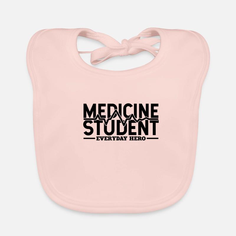 Medizin Student Studium Spruch Superheld Arzt Baby Bio-Lätzchen