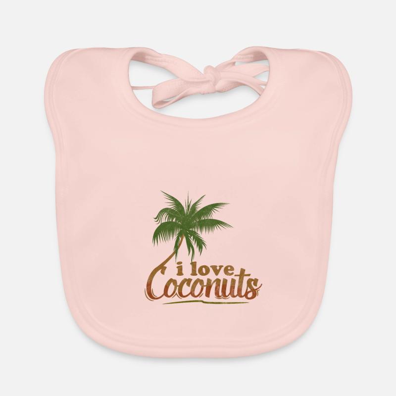 I love J’adore Noix de coco Palme Coconuts Bavoir bio Bébé