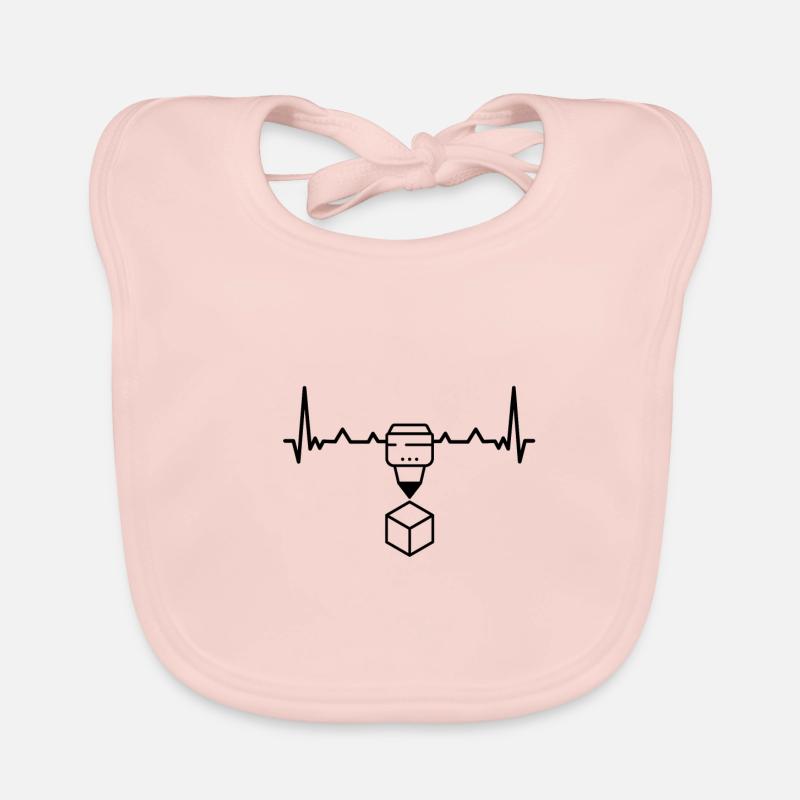 Coeur d'imprimante 3D Idée cadeau hobby d'impression 3D Bavoir bio Bébé