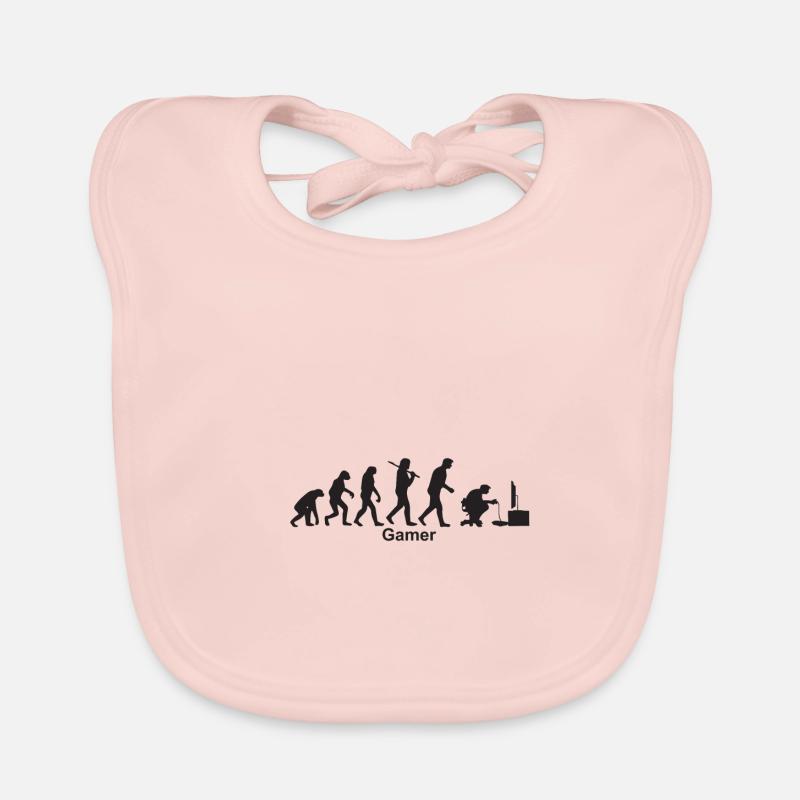 Gamer Evolution / Gamers / Gamers Evolution Chain - Bavoir bio Bébé - rose