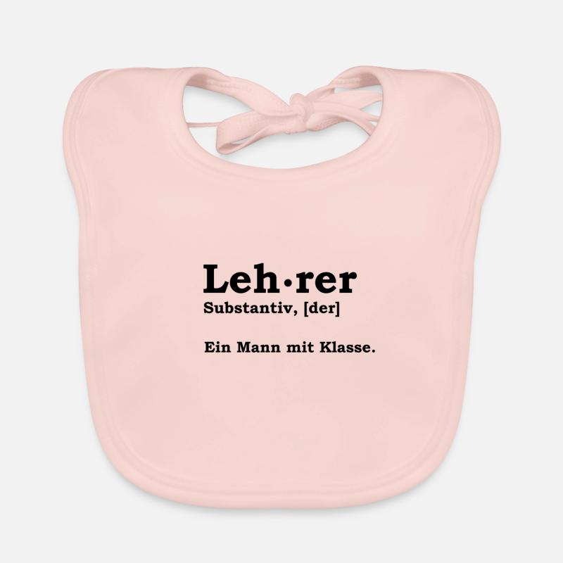 Lehrer - Ein Mann Mit Klasse Schule Geschenk Idee Baby Bio-Lätzchen