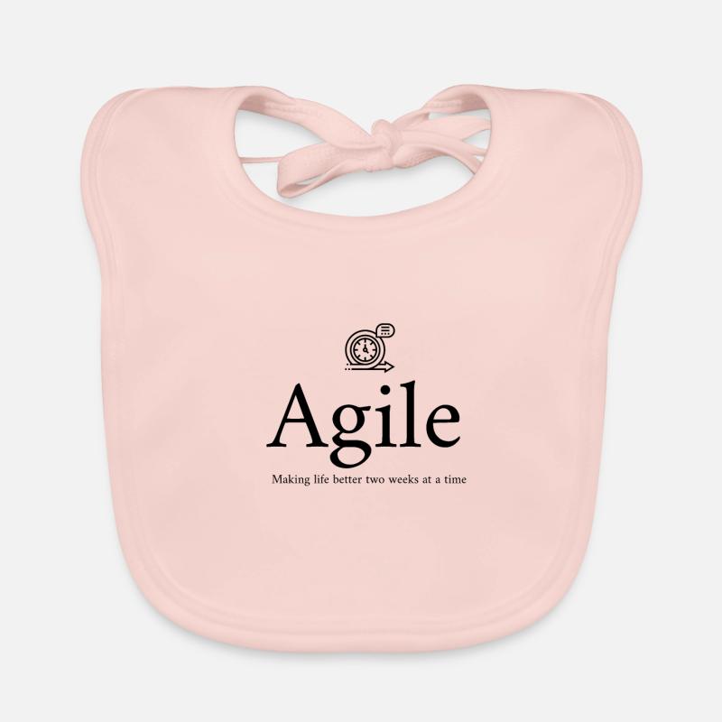 Agile rend la vie meilleure - Bavoir bio Bébé - rose