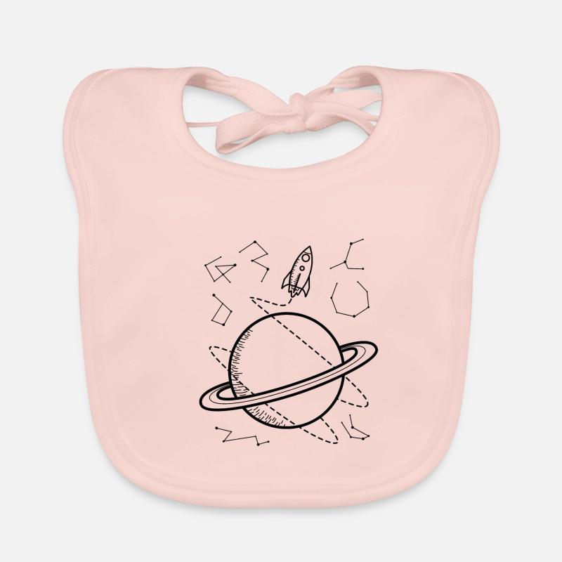 Saturne - Perdu dans l'espace Bavoir bio Bébé