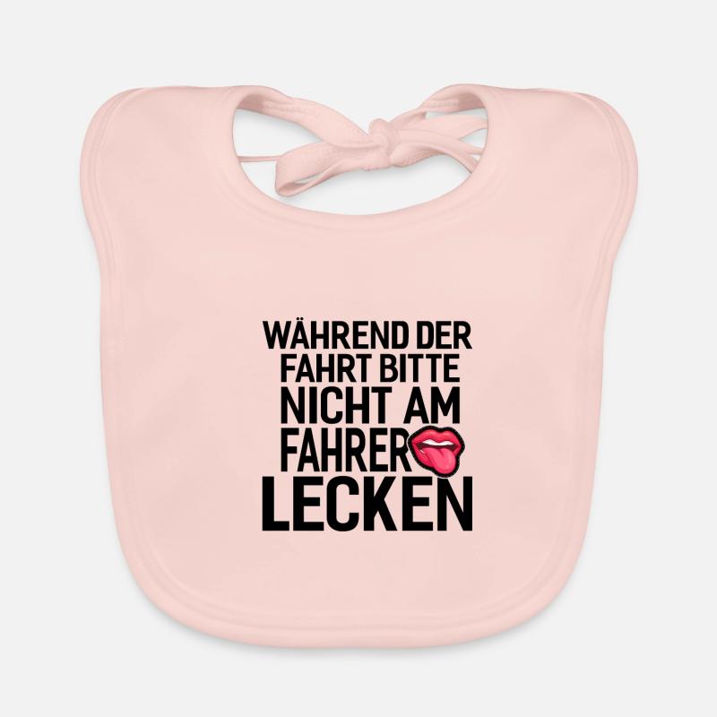 fahrer auto lecken spruch geschenkidee Baby Bio-Lätzchen