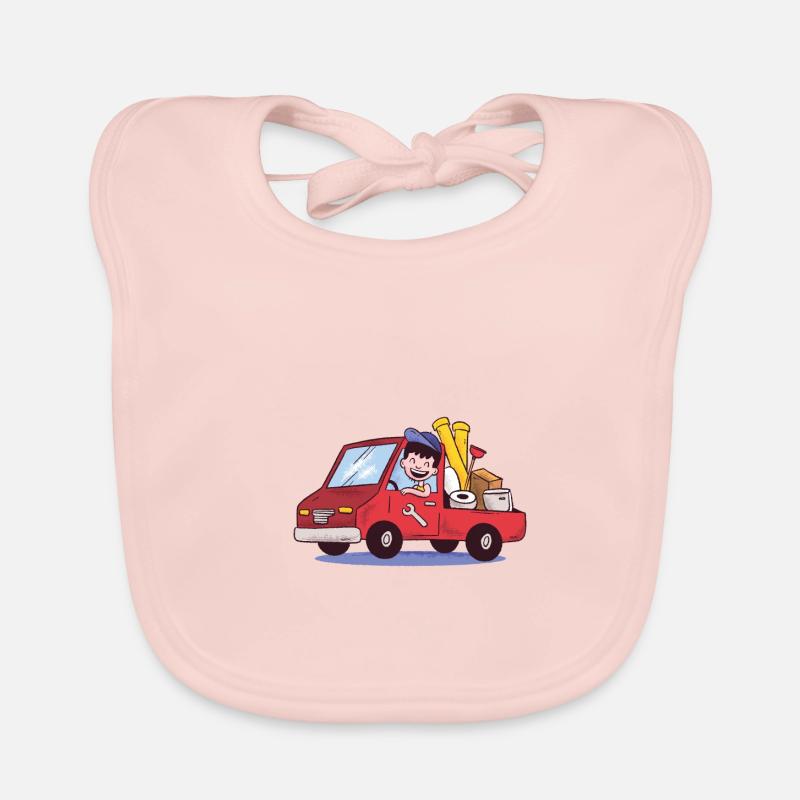 Klempner Auto Wagen Beruf Baby Bio-Lätzchen
