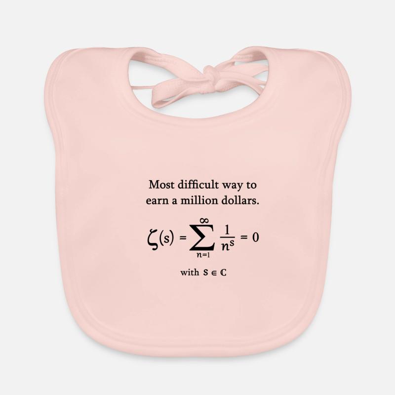 Math Riemann hypothesis mathematician nerd million Organic Baby Bibs