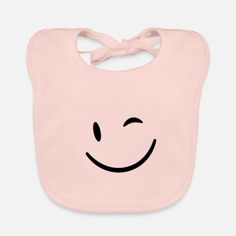 Emotion wink mood idée cadeau - Bavoir bio Bébé - rose