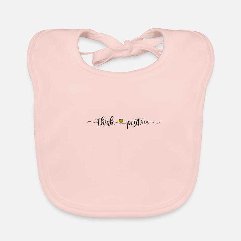 Think positive - sei glücklich und optimistisch Baby Bio-Lätzchen