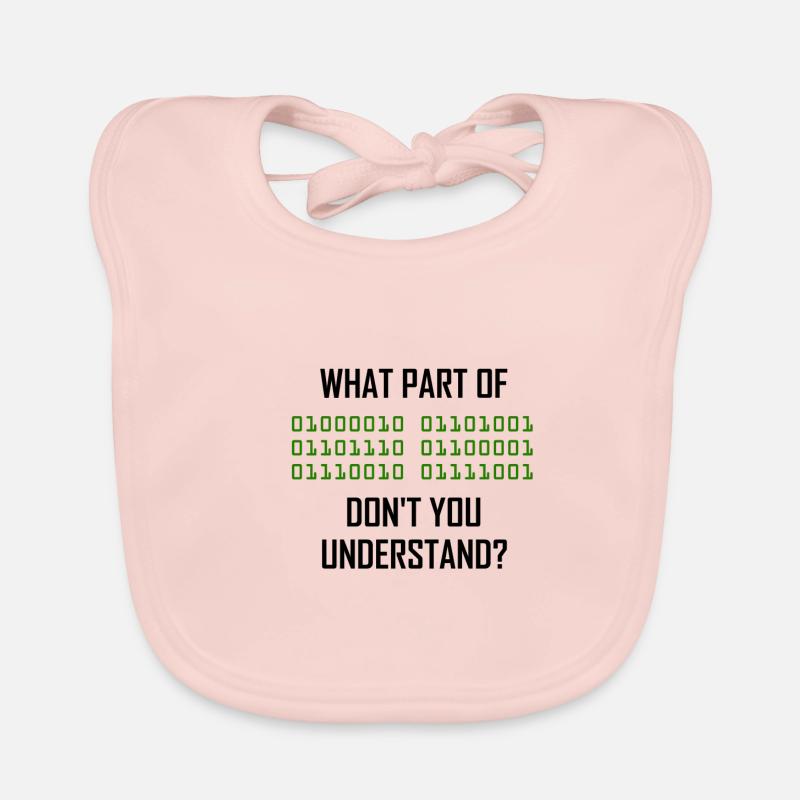 Binary system programmer computer science nerd Organic Baby Bibs