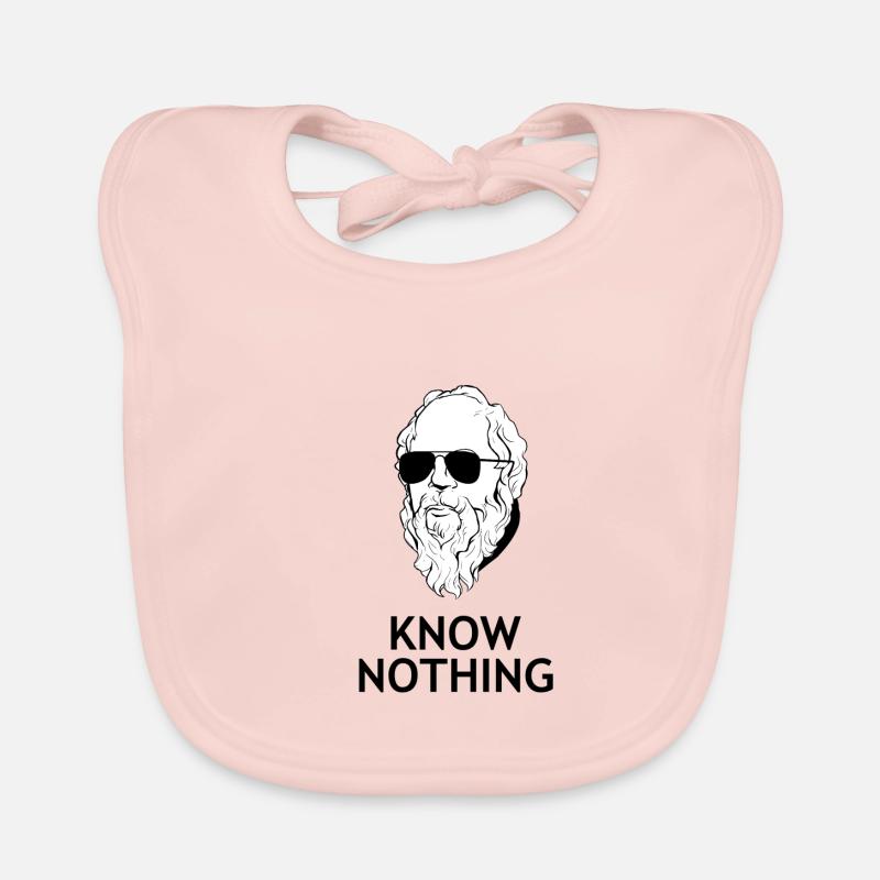 Socrate "Know Nothing" philosophe philosophie nerd - Bavoir bio Bébé - rose