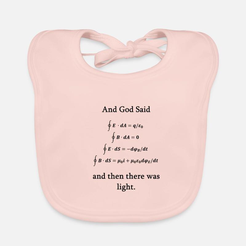 Maxwell equations god light physics nerd science Organic Baby Bibs