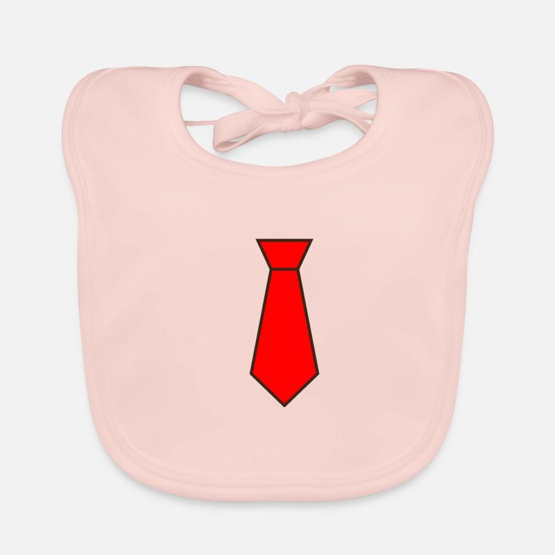 une cravate rouge Bavoir bio Bébé