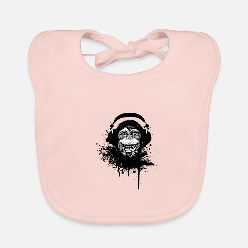 Casque Monkey Bavoir bio Bébé