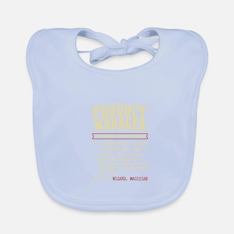 Project Manager Gift Funny Dictionary Definition Organic Baby Bibs