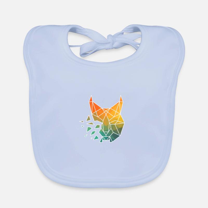 Cadeau aquarelle de silhouette de lynx Bavoir bio Bébé