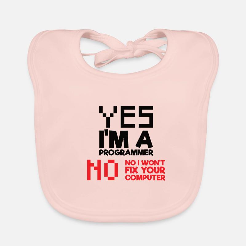 Ja Ich bin ein Programmierer Informatik Computer Baby Bio-Lätzchen