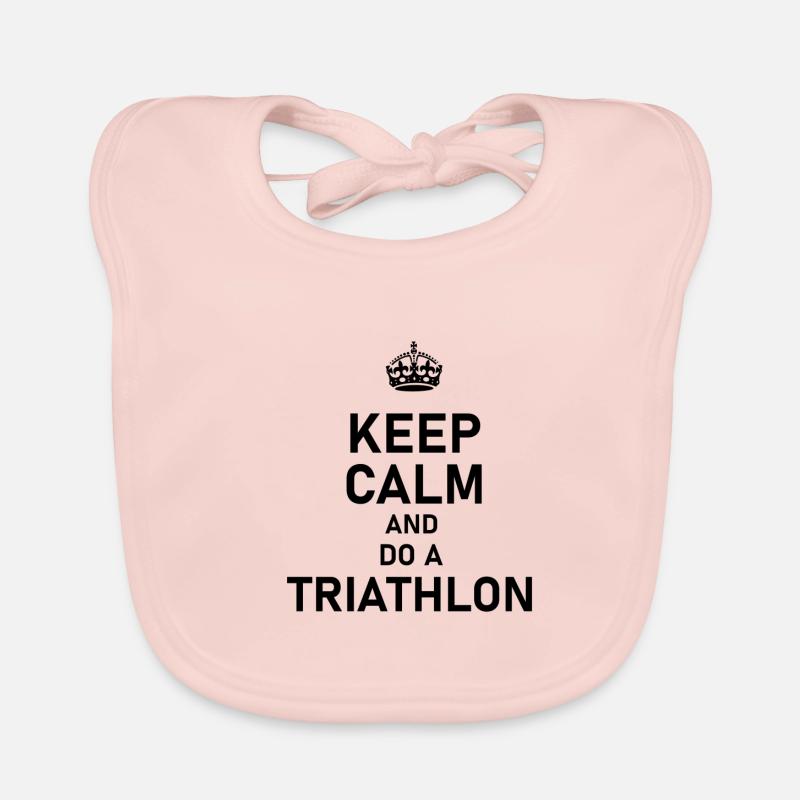 Keep Calm And Do A Triathlon - Cadeau de Triathlète Bavoir bio Bébé