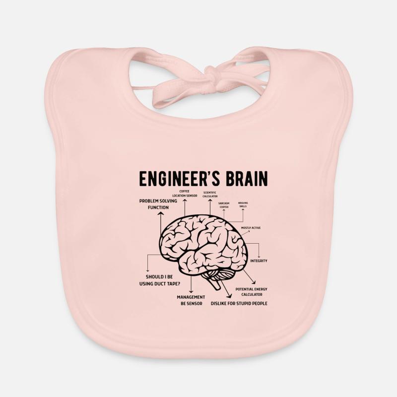 Engineer Brain Mechanical Engineering Electrical Engineering Math Organic Baby Bibs