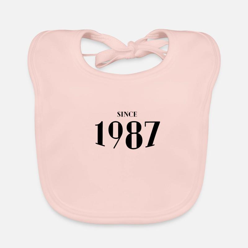 Funny Birthday Since 1987 Organic Baby Bibs