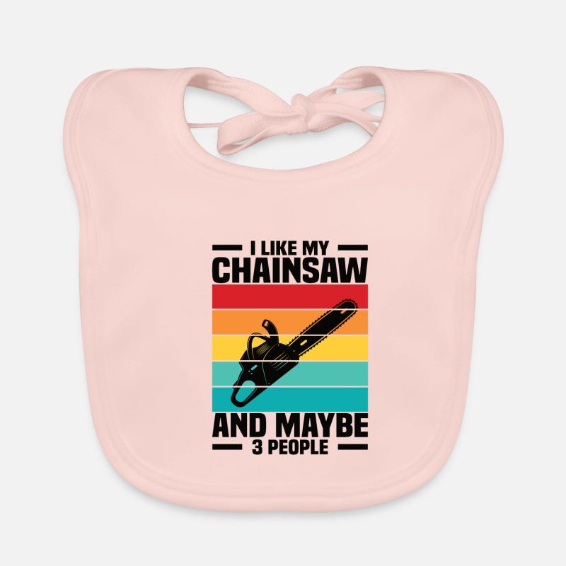 Tronçonneuse à bois Bûcheron Menuisier Escalade Bavoir bio Bébé