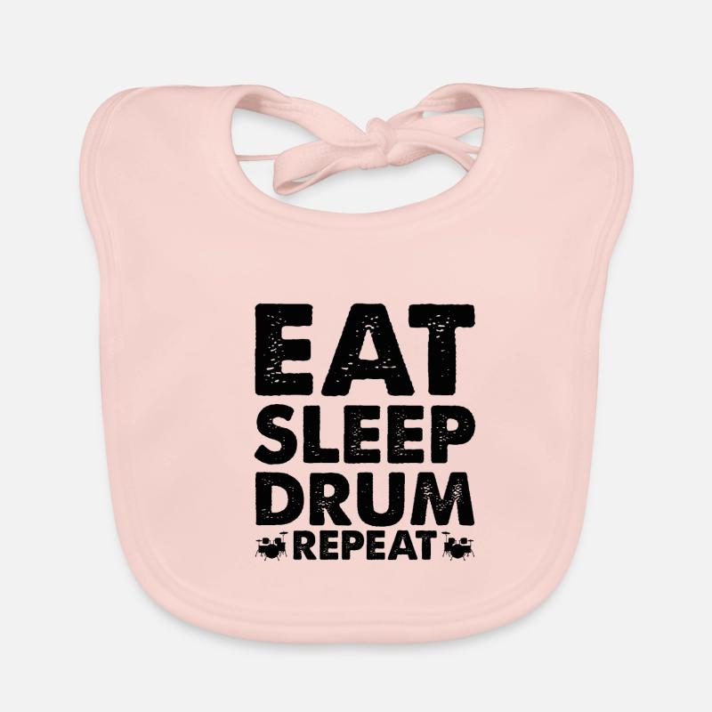 Drummers Drums Musicians Organic Baby Bibs