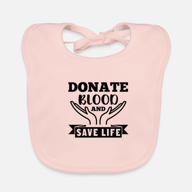 Blutspende Blutspenden Blutspender Baby Bio-Lätzchen