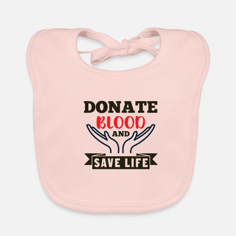 Blutspende Blutspenden Blutspender Baby Bio-Lätzchen