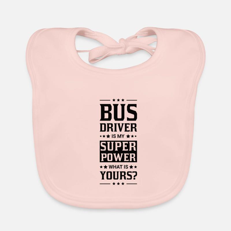Chauffeur d’autobus Profession Profession Travail Cadeau Bavoir bio Bébé