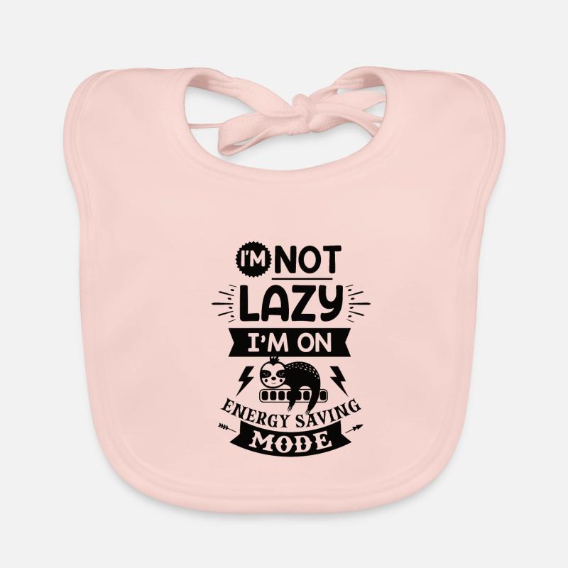 Sloth Energy Saving Mode Lazy Sloth Spell Organic Baby Bibs