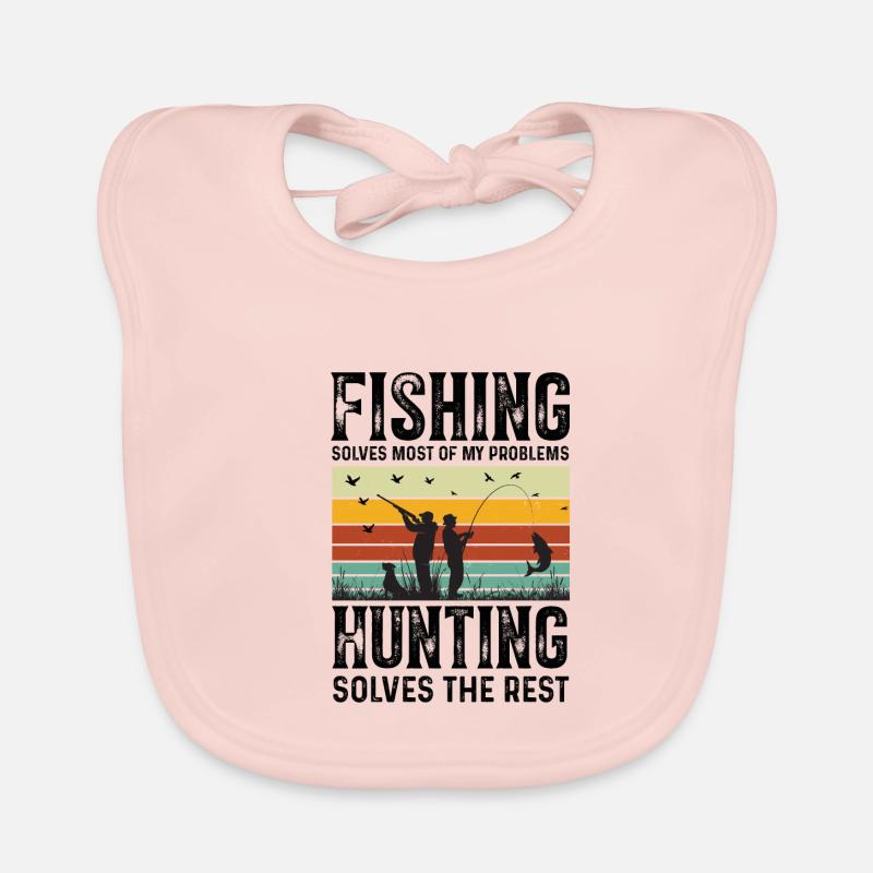 Pêche Chasse Hameçon Chasseur Chasse Chasse Bait Morsure Bavoir bio Bébé