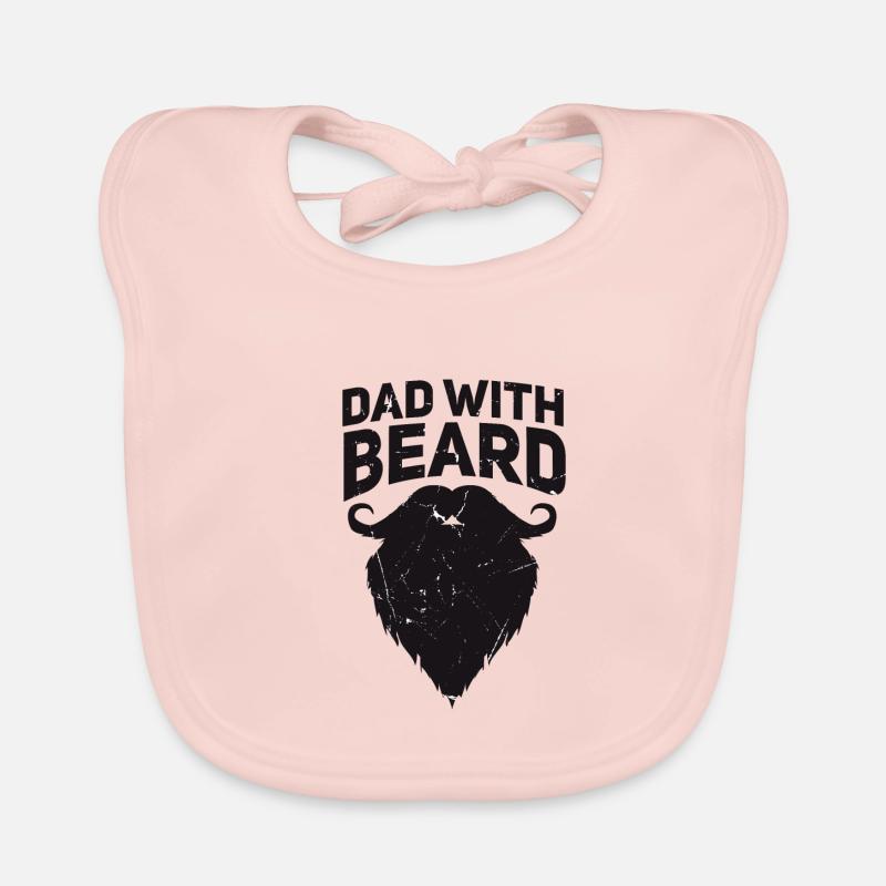 Father bearded Father with beard Organic Baby Bibs