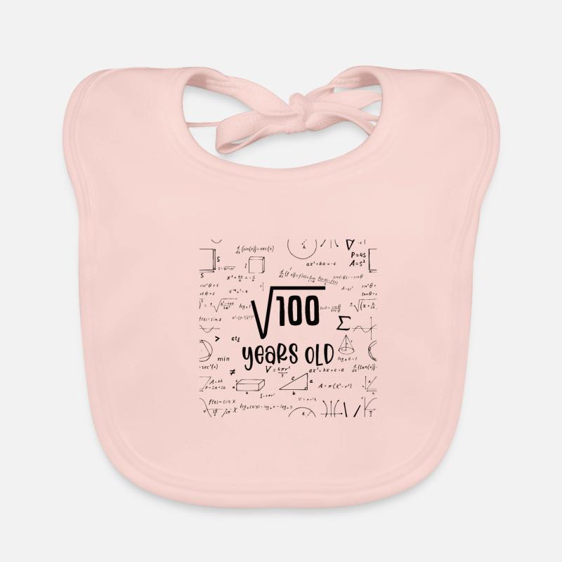 Racine carrée de 100 math nerd 10e anniversaire Bavoir bio Bébé