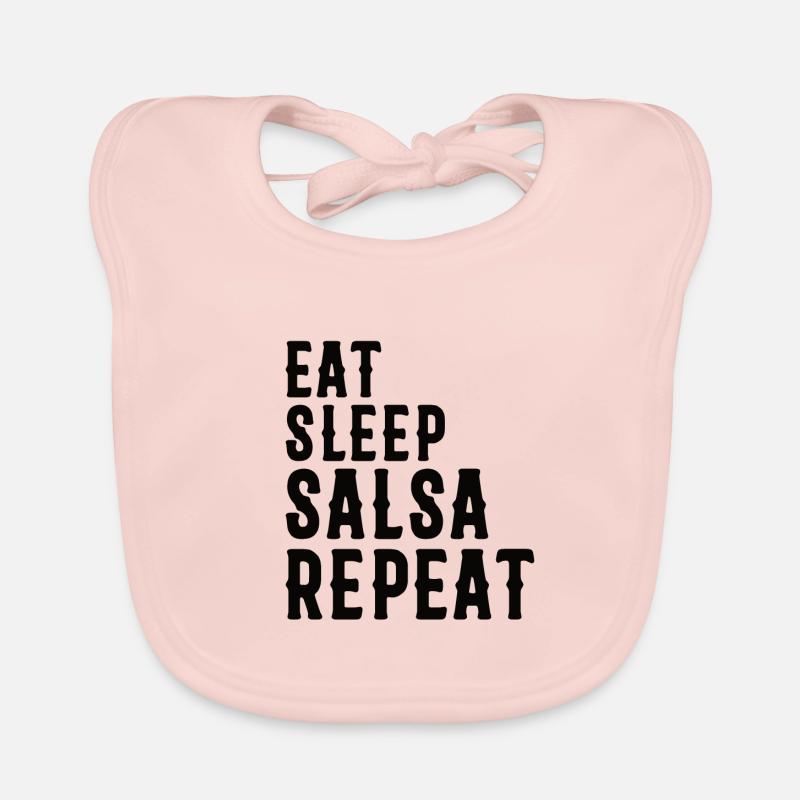Musique salsa Danse salsa - Bavoir bio Bébé - rose