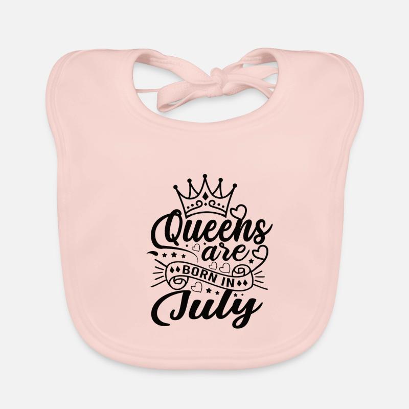 Frau Geburtstag Juli Geschenk Mädchen Freundin Baby Bio-Lätzchen