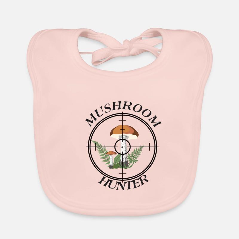 CHASSEUR DE CHAMPIGNONS - Bavoir bio Bébé - rose