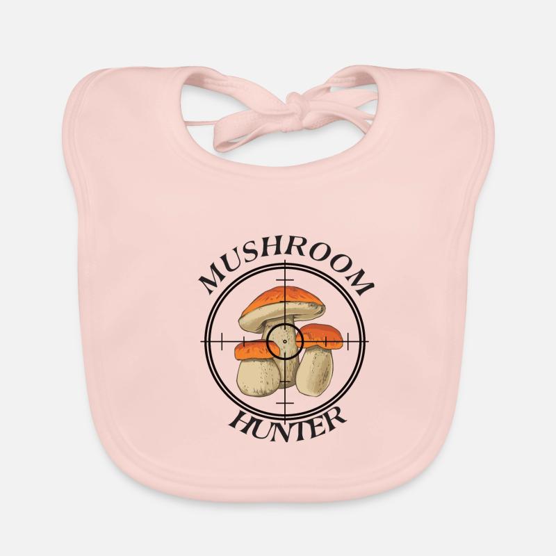 CHASSEUR DE CHAMPIGNONS - Bavoir bio Bébé - rose