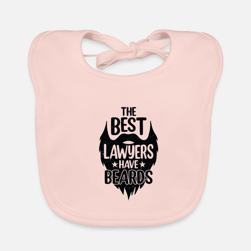Bearded Lawyer Moustache Lawyer Bart Gift Organic Baby Bibs