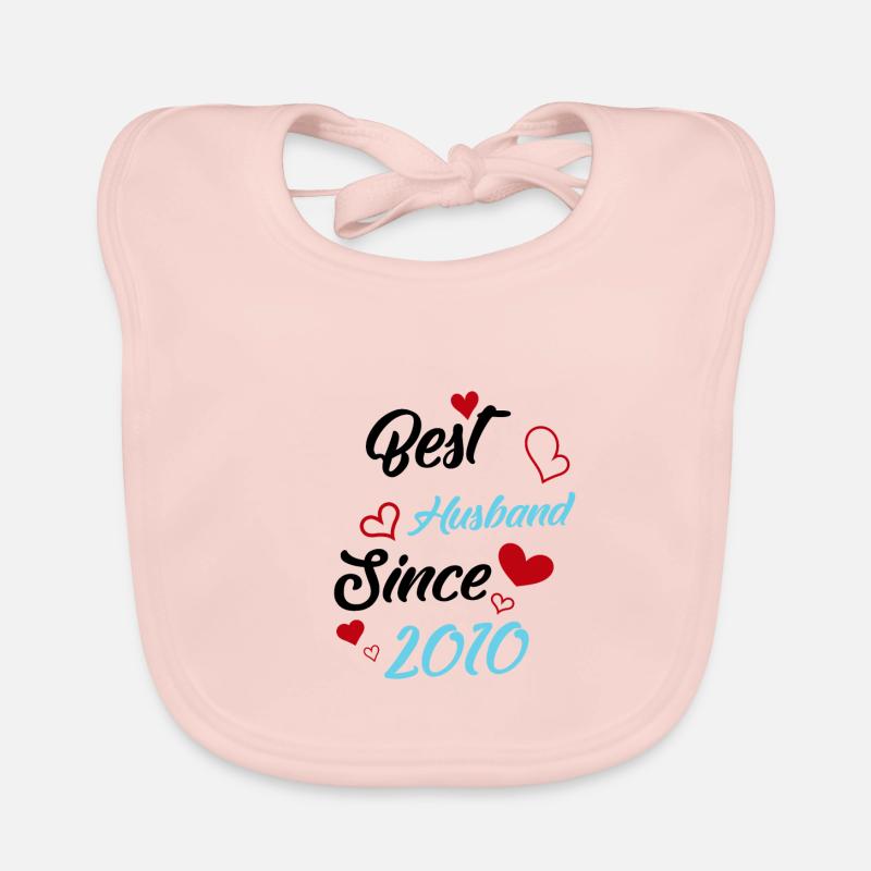 Best Husband Since 2010 Wedding Organic Baby Bibs