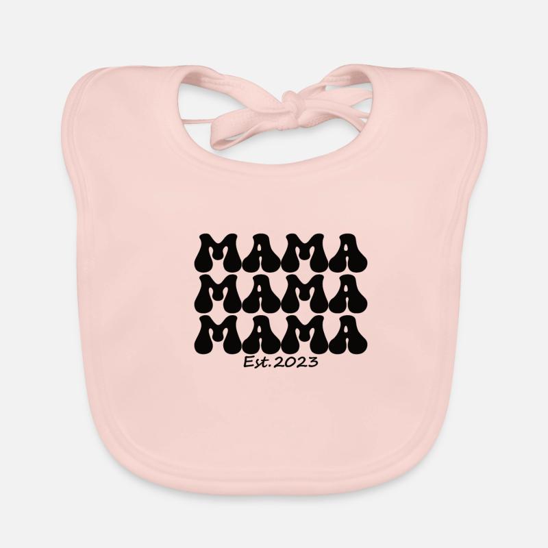 Mom 23 Mutter Baby Ankündigung werdende Mama 2023 Baby Bio-Lätzchen
