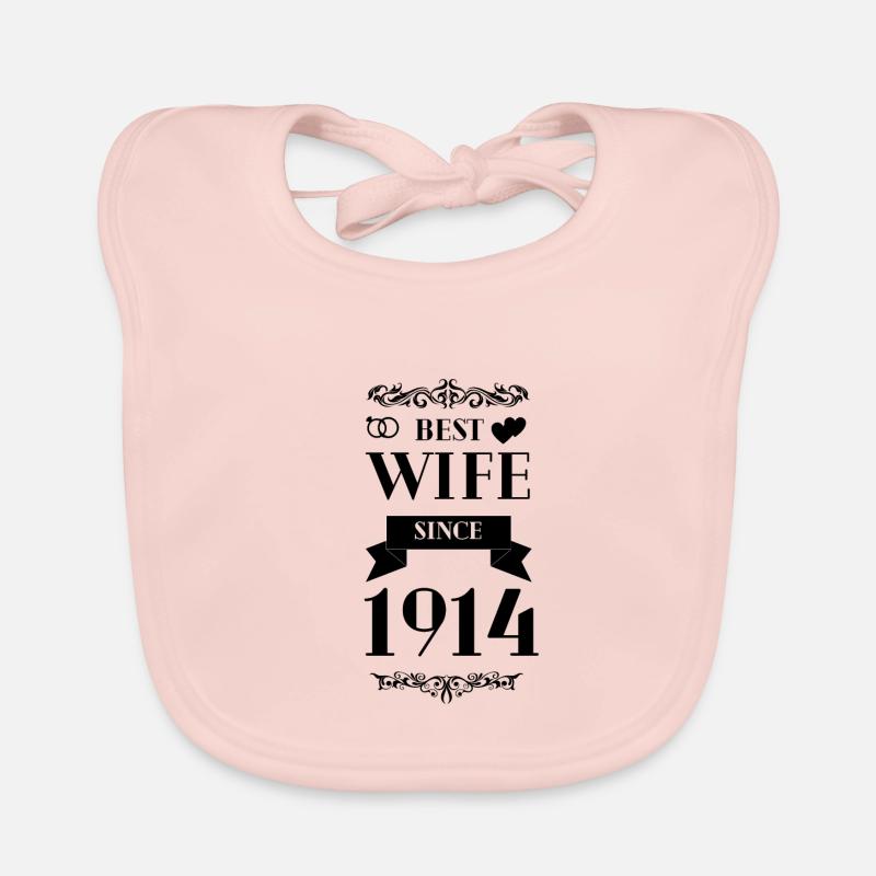 Beste Ehefrau seit 1914 Hochzeitstag Baby Bio-Lätzchen